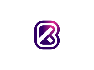 Logotipo De Identidad Monograma Kb De Letra Bk Inicial