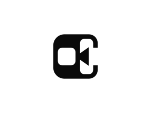 Minimalistisches Kamera-logo Mit Dem Buchstaben C
