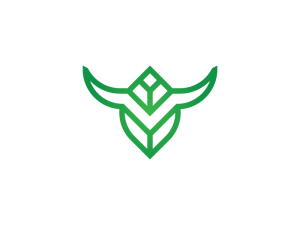 Logo De Taureau Feuille
