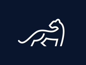 Logotipo De Arte Lineal Jaguar