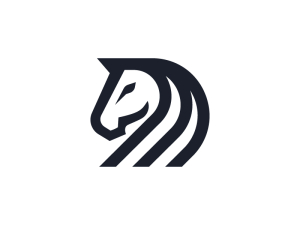 Futuristic Horse Letter M Logo