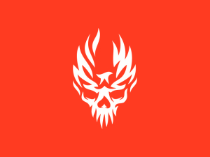Phoenix Skull Fire Logo