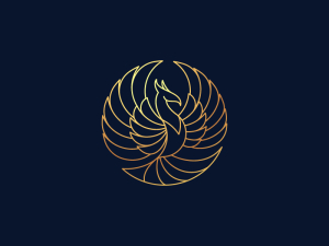 Phoenix Circle Lineart Logo