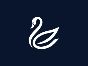 Letter E Swan Logo
