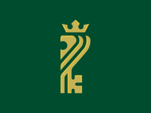 Heraldic Lion Key Logo
