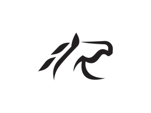 Logotipo De Caballo Futurista