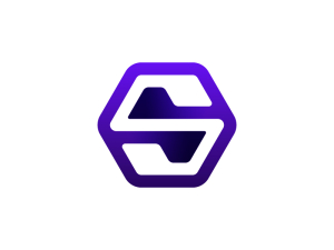 شعار حرف S للتكنولوجيا