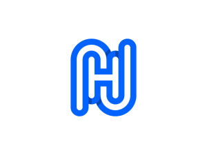 Logotipo De Monograma Letra Nh O Hn