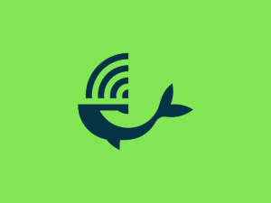 Unique Whale Wifi Logo