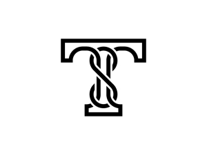 Lettre T Logo Infini