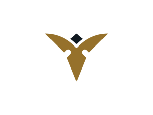 Buchstabe Y Engel Logo