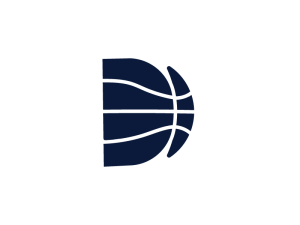 Logotipo De Baloncesto Letra D
