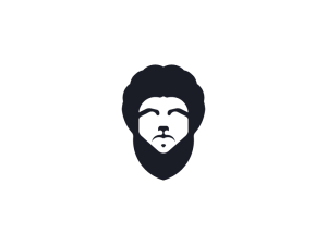 Logo Emblématique De La Barbe De L'homme 