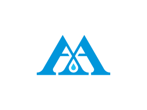 Letters Aa Droplet Logo