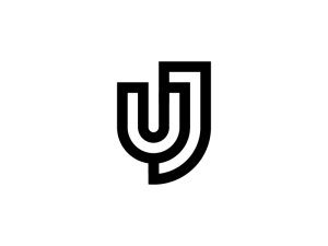 Buchstaben Uj Monogramm Logo