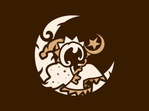 Logo De Fille De Lune