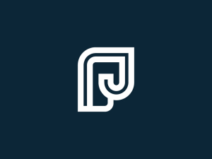 Modern P Or Pj Logo