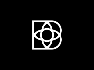حرف B شعار زهرة الجمال الأيقوني