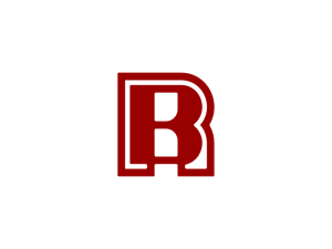 حرف Br Rb طباعة الشعار الأيقوني