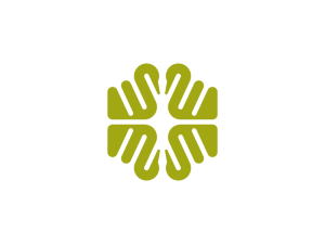 Natürliches Schwanen-ambigramm-logo