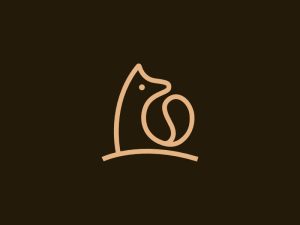 Logotipo Del Zorro Del Café 