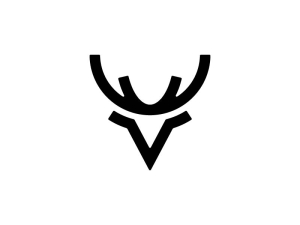 Hirsch Buchstabe V Logo