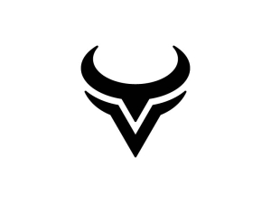 Letter V Bull Chat Logo