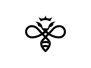 Logotipo Infinito De La Línea Lion Bee