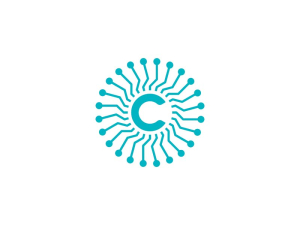 Logo électrique Lettre C