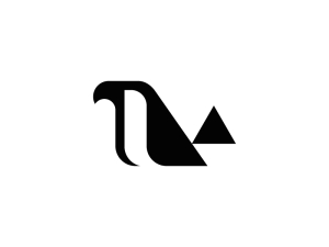 Logotipo Minimalista De Pájaro Y Flecha