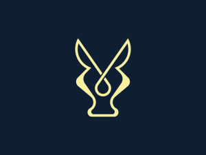 Elegantes Pferdetropfen-logo