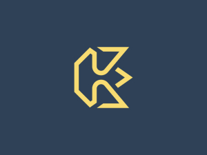 Elegantes Diamant-logo Mit Dem Buchstaben K