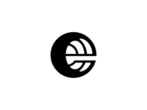 E-buchstabenlinien-technologie-logo