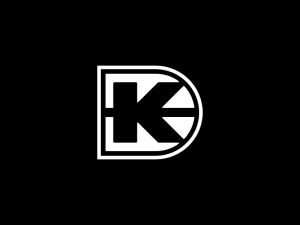Dk Lettre Kd Typographie Initiale Monogramme Logo