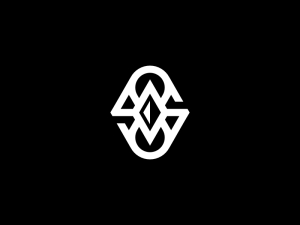 S Letter Diamond Infinity Logo