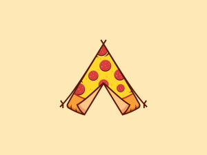 Logotipo De Camping De Pizza