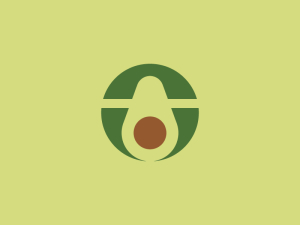 Modern Letter T Avocado Logo