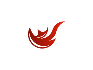 Logotipo De Cuerno De Rinoceronte De Fuego