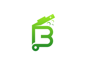 Initial B Bin Cleaning Logo