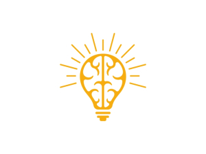 Logo De L'ampoule Du Cerveau