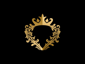 Logotipo De Lujo Del Escudo De La Corona