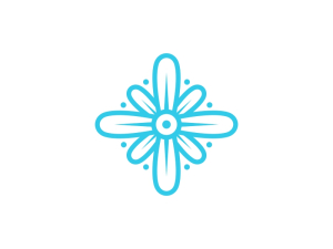 Logotipo De La Brújula De Flores