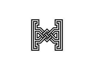 Logotipo Del Monograma Xh Hx