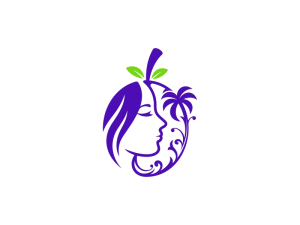 Frau, Beeren, Strand, Logo