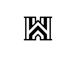 Logotipo De Bienes Raíces De Casa Con Letra W