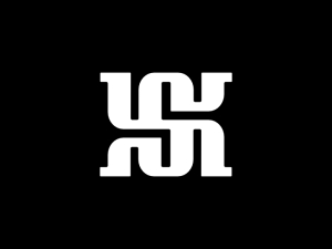 Xs Letter Sx Initial Identity Logotype Logo