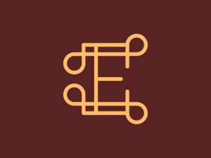 Buchstabe E Linie Luxus Modernes Logo