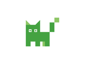Logotipo De Píxel De Gato