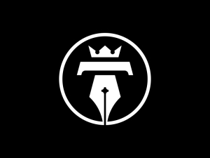 Lettre T Du Stylo Royal Avec Logo De La Couronne