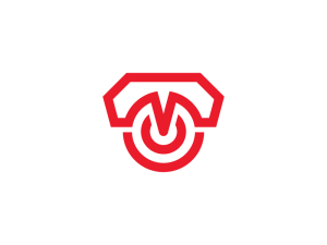 Simple Letter T Power Button Logo